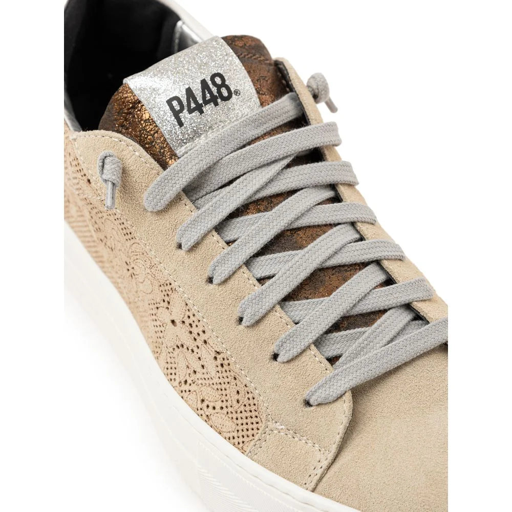 P448 Beige Leather Sneaker - Sneakers