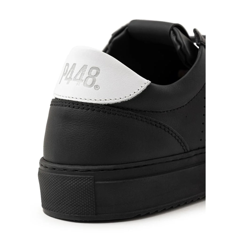P448 Black Leather Sneaker - Sneakers