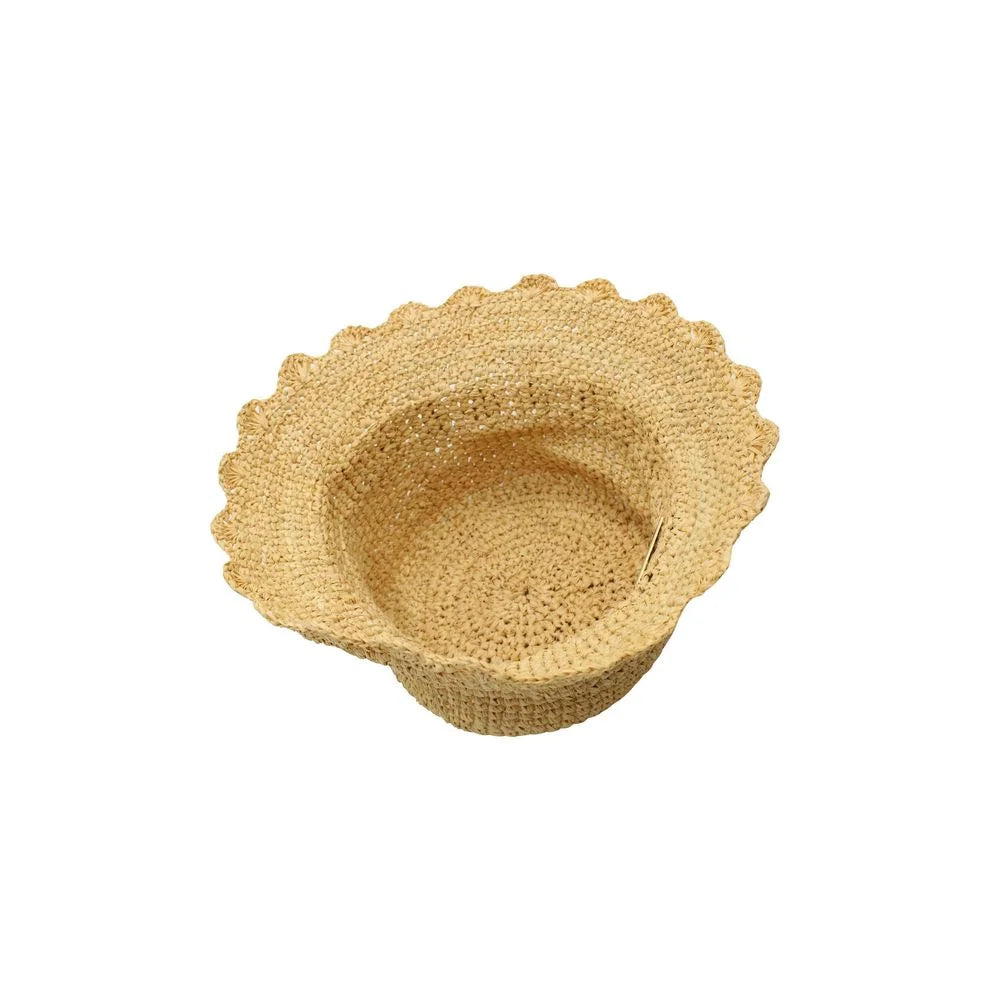 Paco Rabanne Beige Vegetable Fiber Bucket Hat - XS