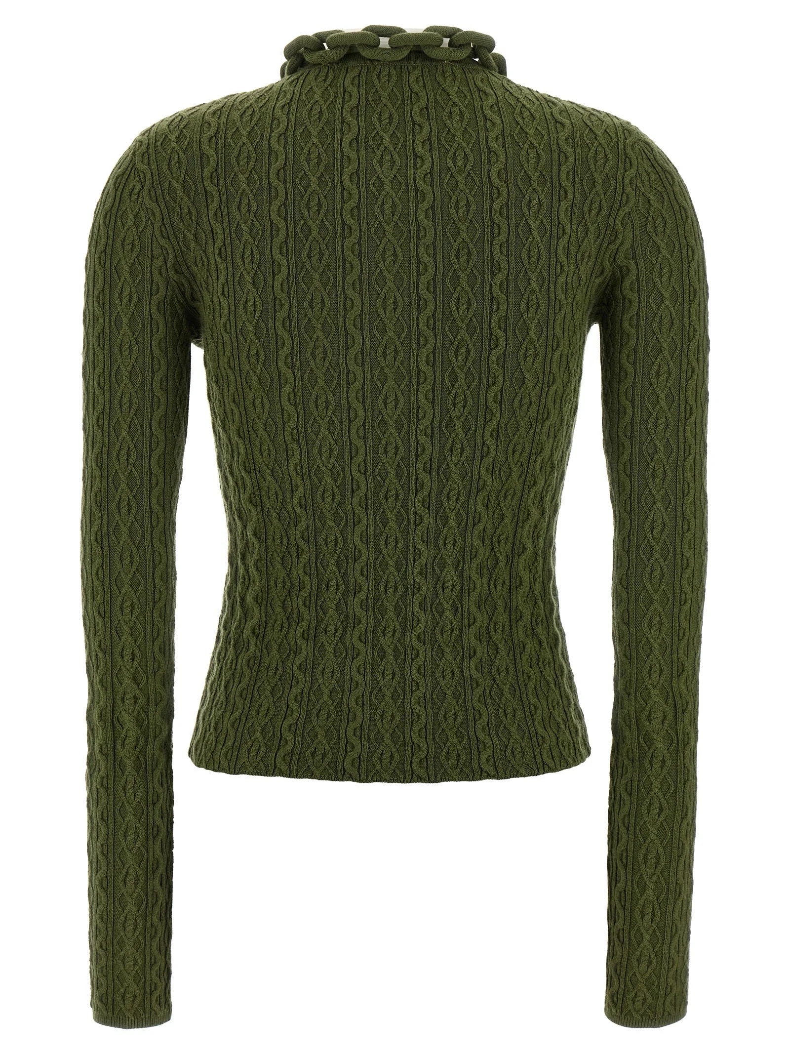 Paco Rabanne Bicolor Wool Cardigan