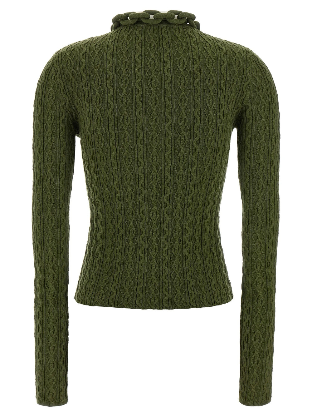 Paco Rabanne Bicolor Wool Cardigan