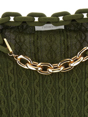 Paco Rabanne Bicolor Wool Cardigan