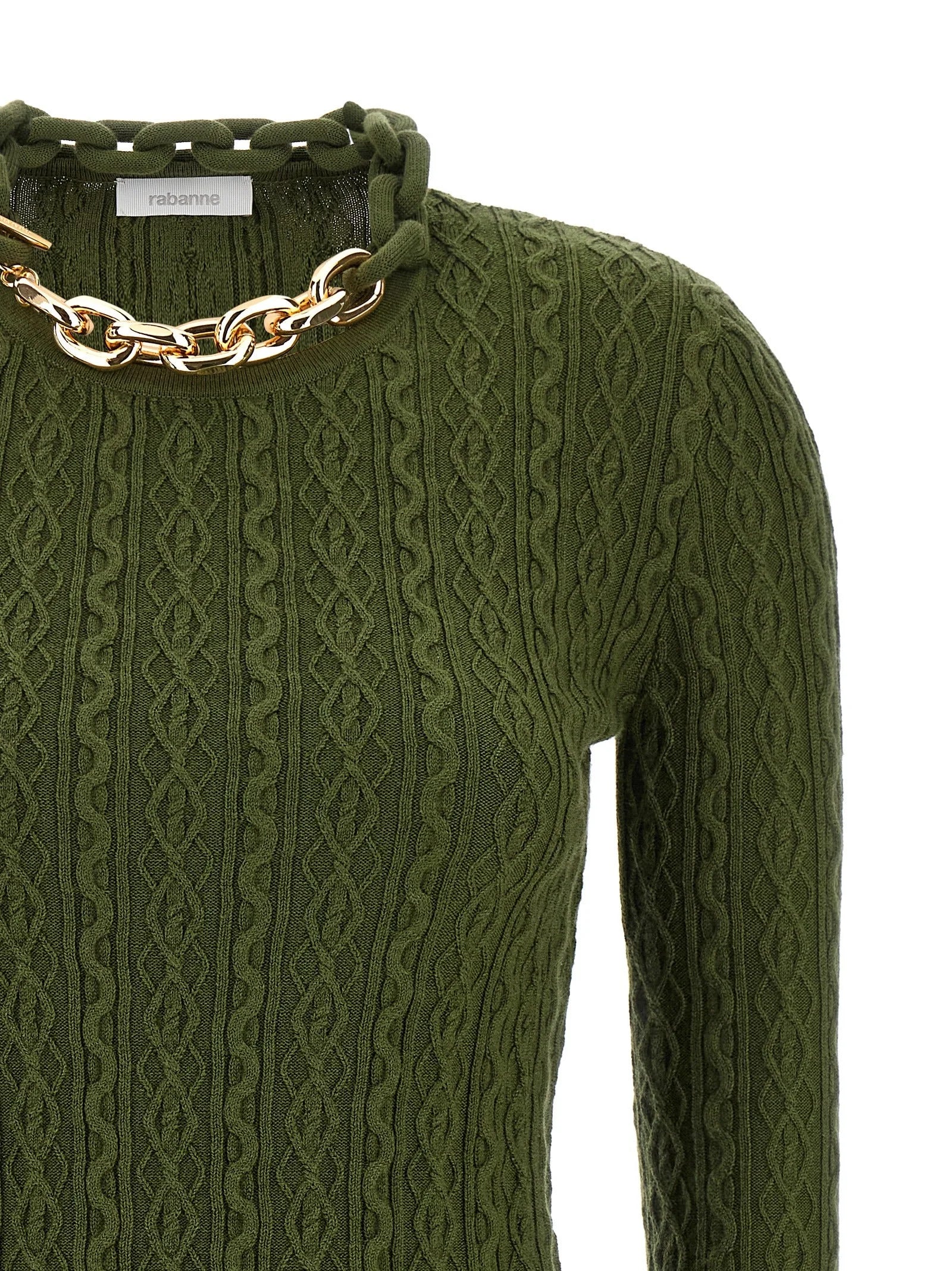 Paco Rabanne Bicolor Wool Cardigan