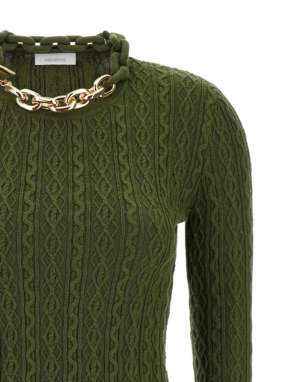 Paco Rabanne Bicolor Wool Cardigan