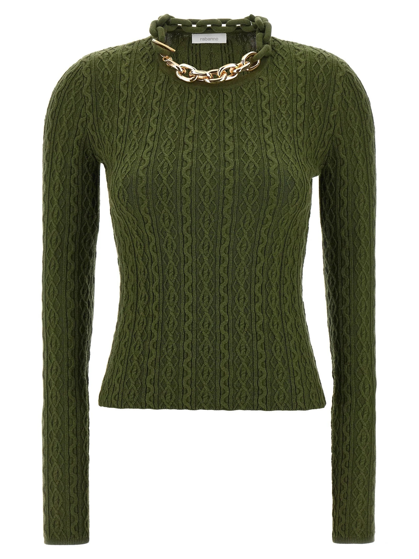Paco Rabanne Bicolor Wool Cardigan
