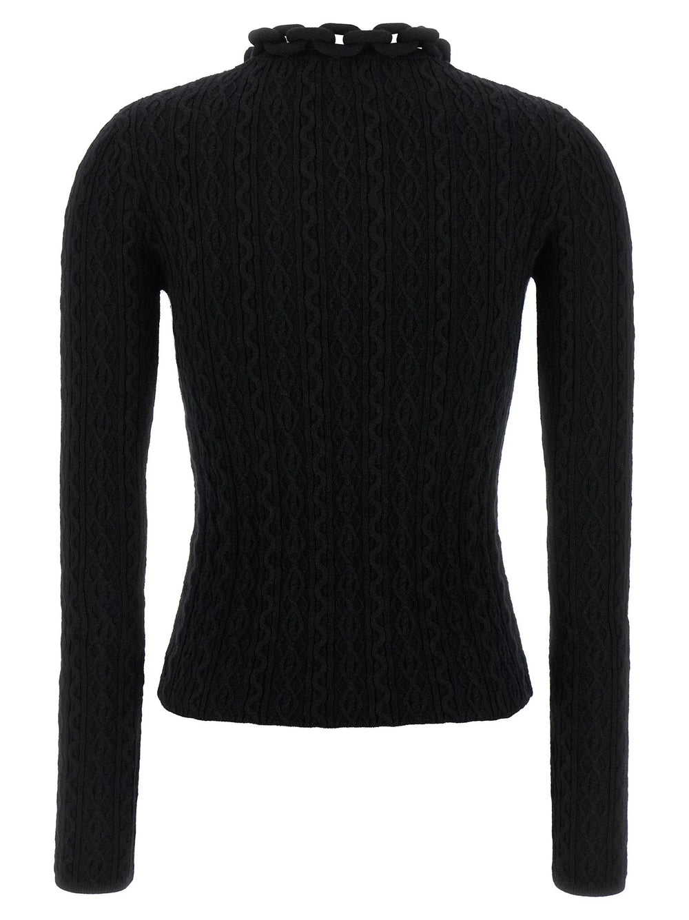 Paco Rabanne Black Wool Cardigan - S