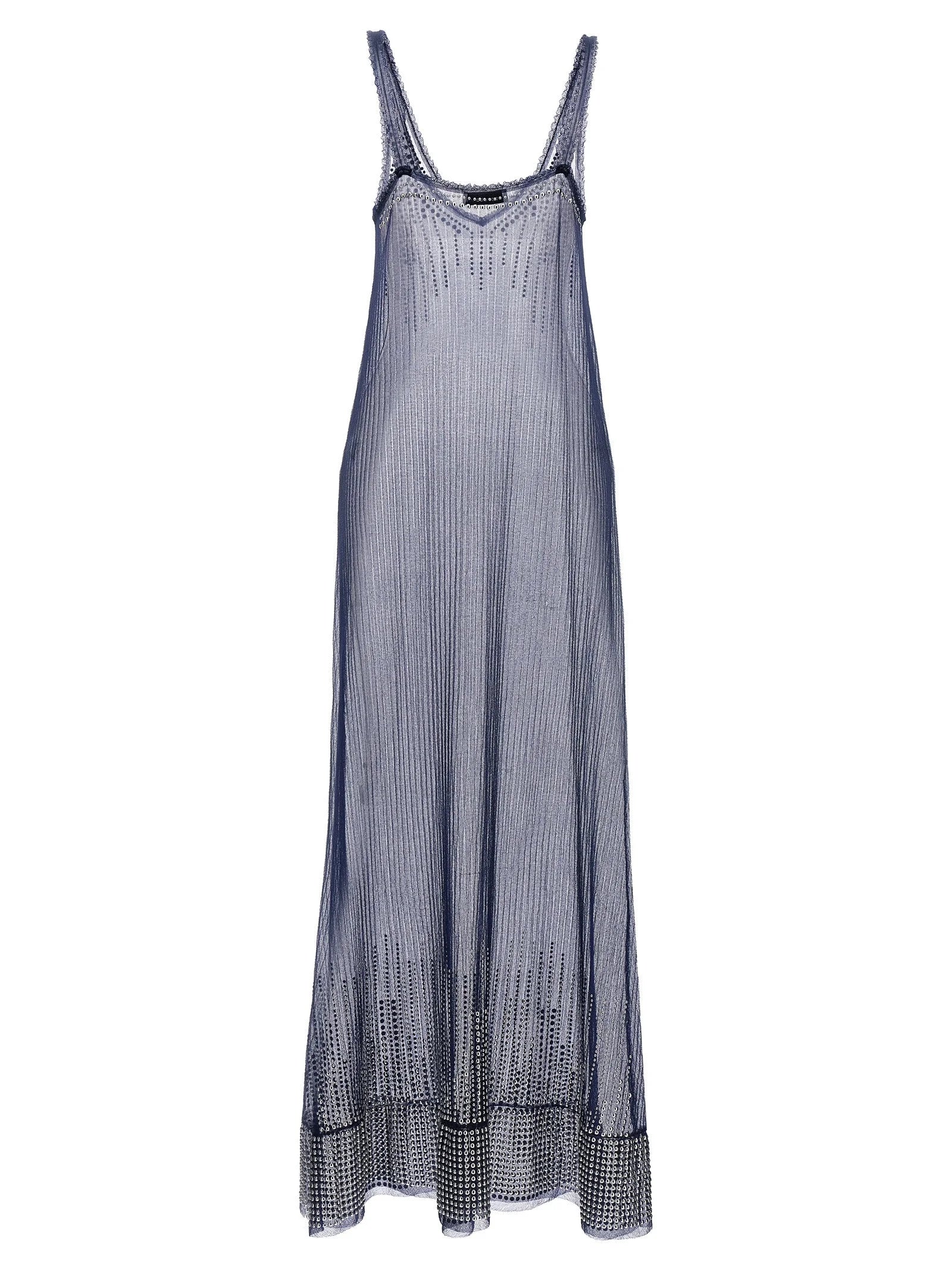 Paco Rabanne Blue Polyamide Long Dress - S