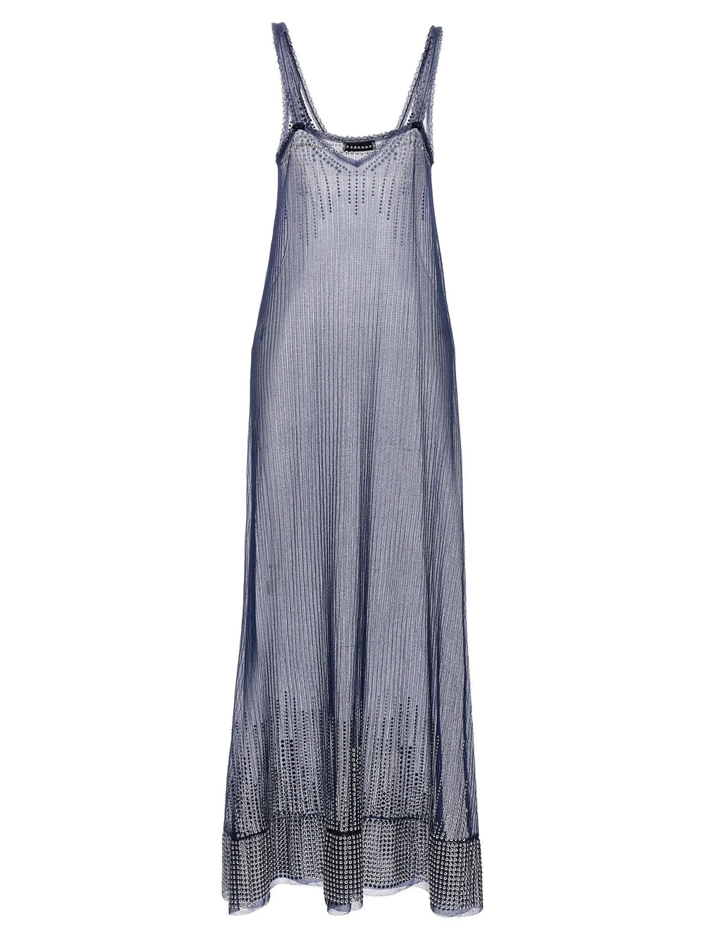 Paco Rabanne Blue Polyamide Long Dress - S