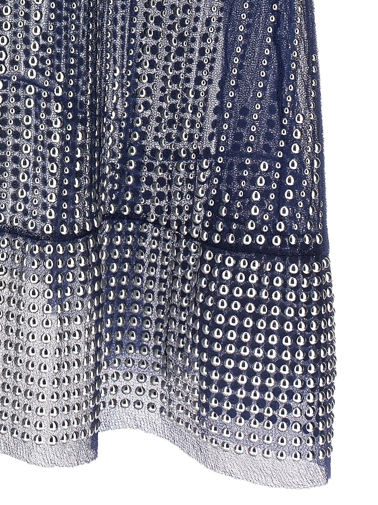 Paco Rabanne Blue Polyamide Long Dress - S