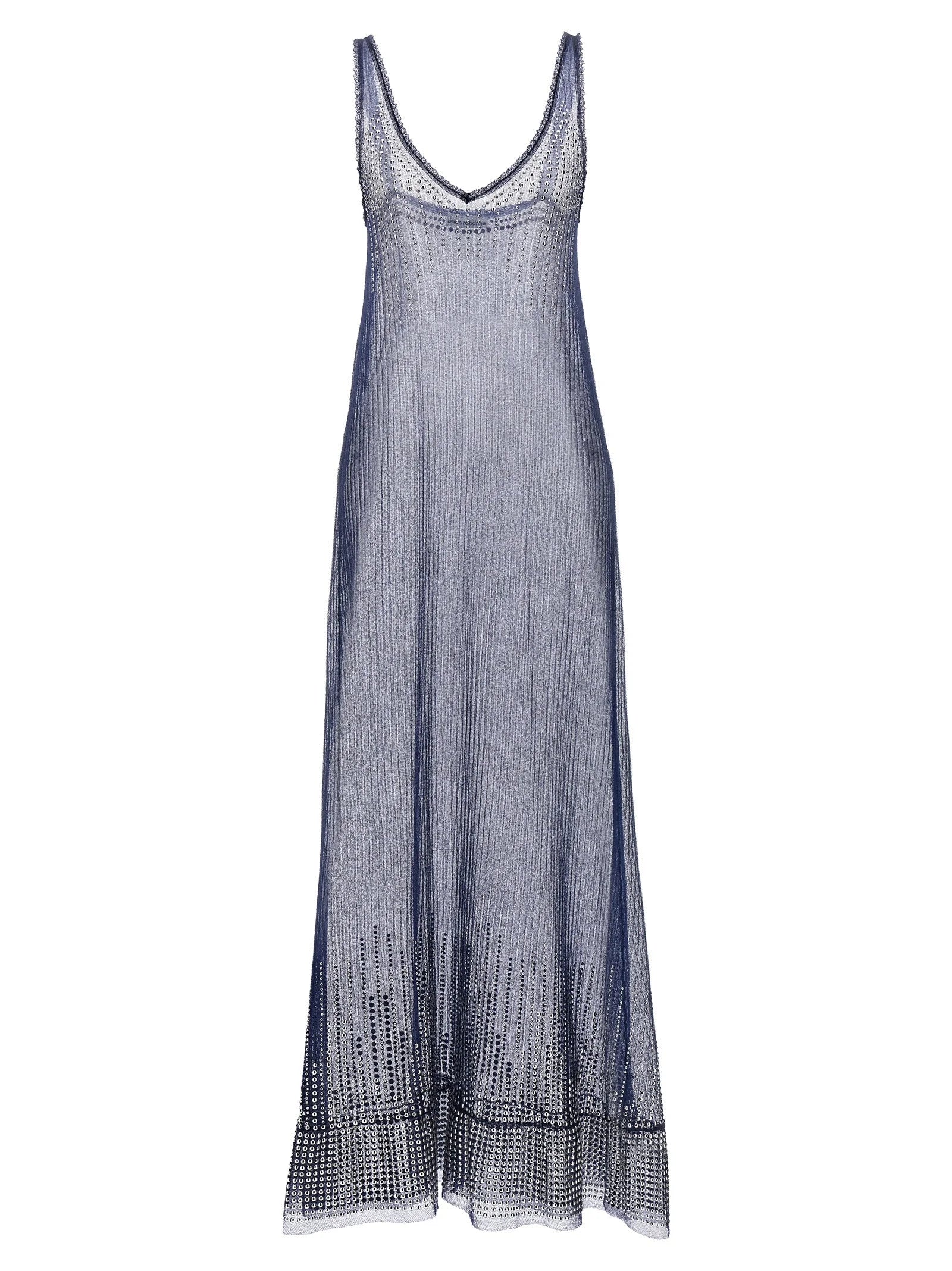 Paco Rabanne Blue Polyamide Long Dress - S