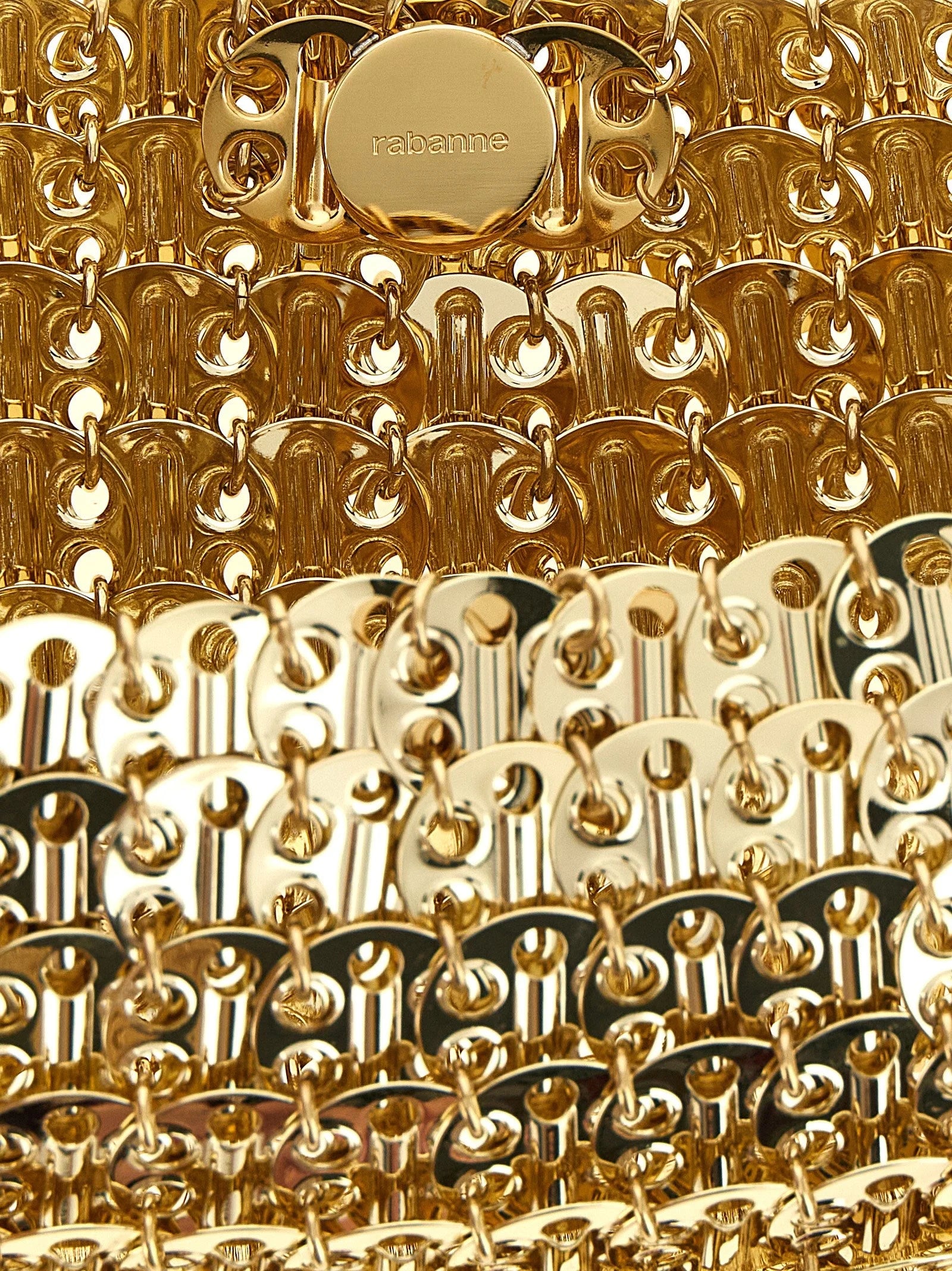 Paco Rabanne Gold Brass Clutch Bag