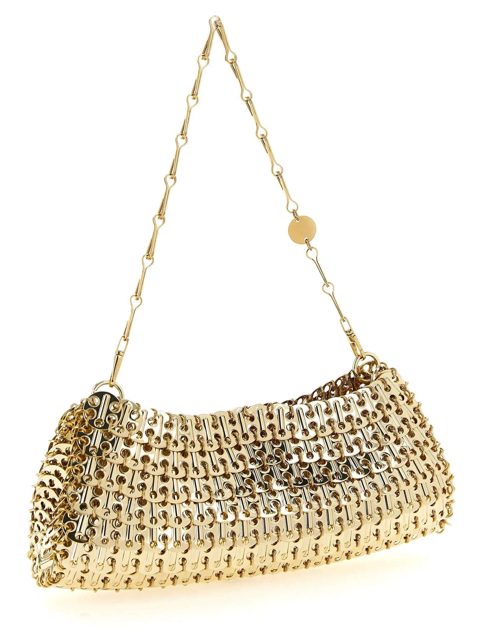 Paco Rabanne Gold Brass Clutch Bag