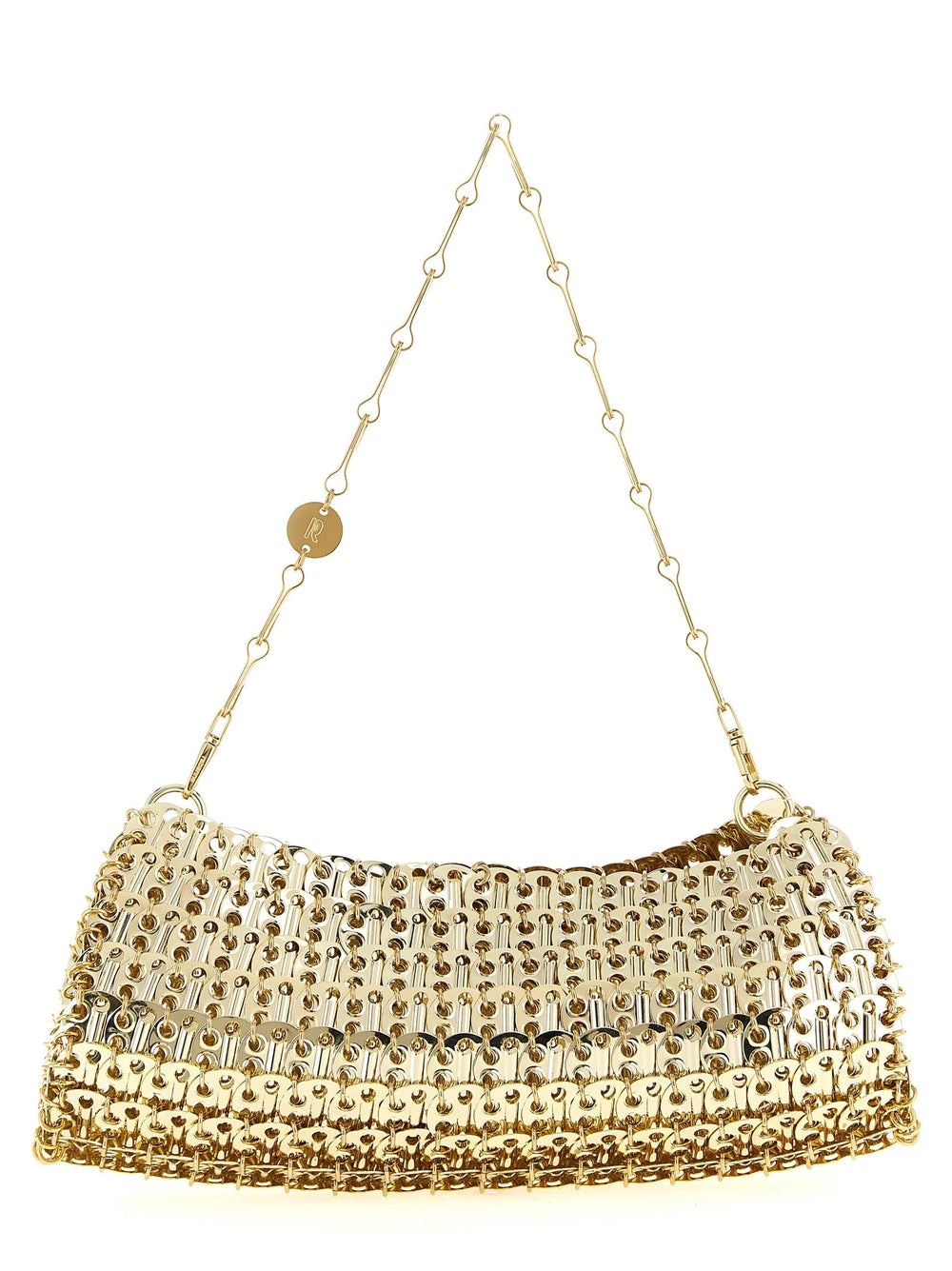 Paco Rabanne Gold Brass Clutch Bag