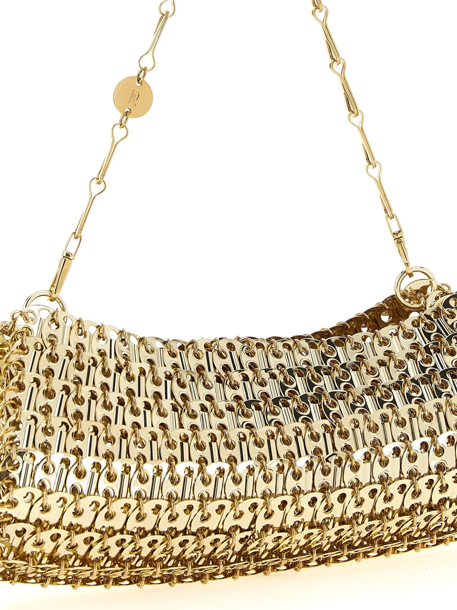 Paco Rabanne Gold Brass Clutch Bag