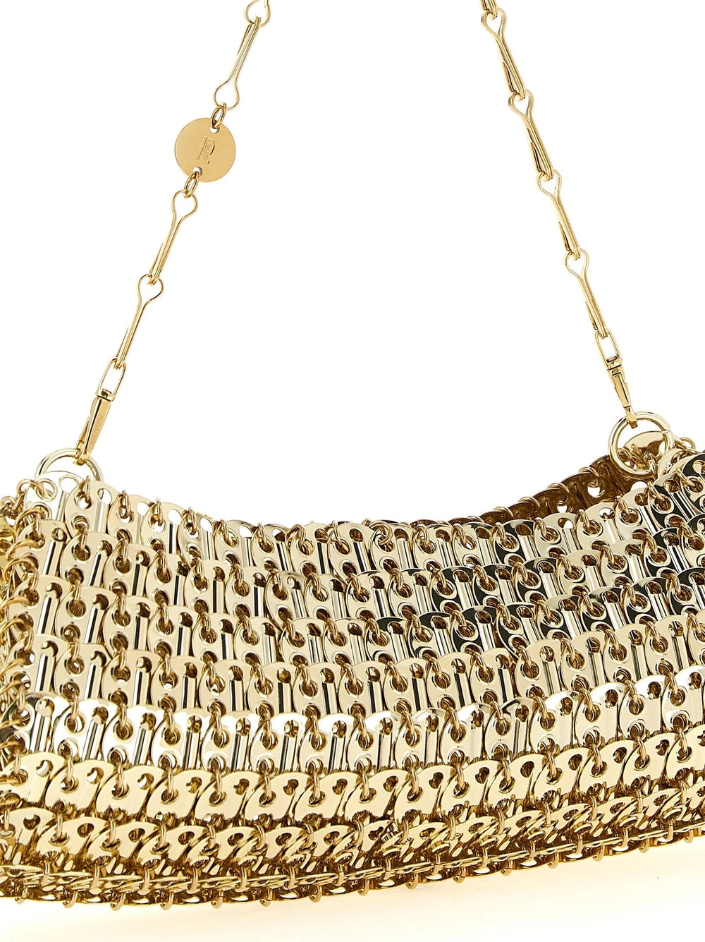 Paco Rabanne Gold Brass Clutch Bag