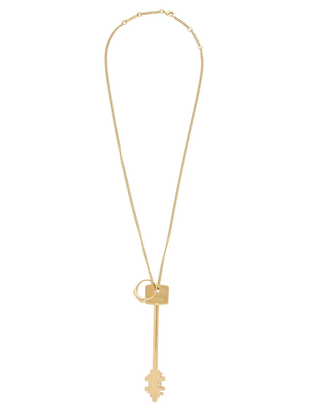Paco Rabanne gold-tone brass chain necklace featuring signature oversized interlocking links and polished finish.