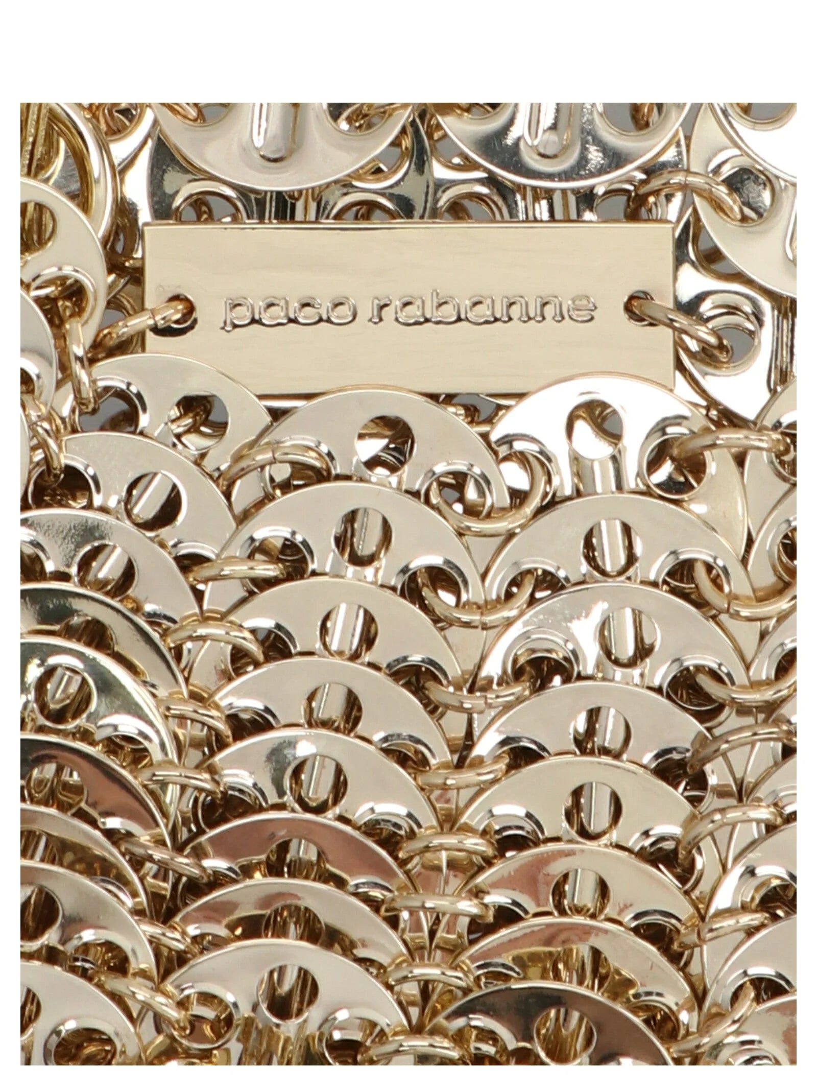 Paco Rabanne Gold Brass Shoulder Bag