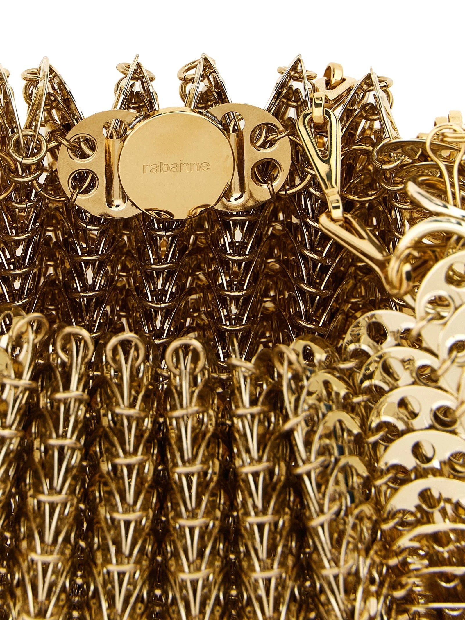 Paco Rabanne Gold Stainless Steel Shoulder Bag