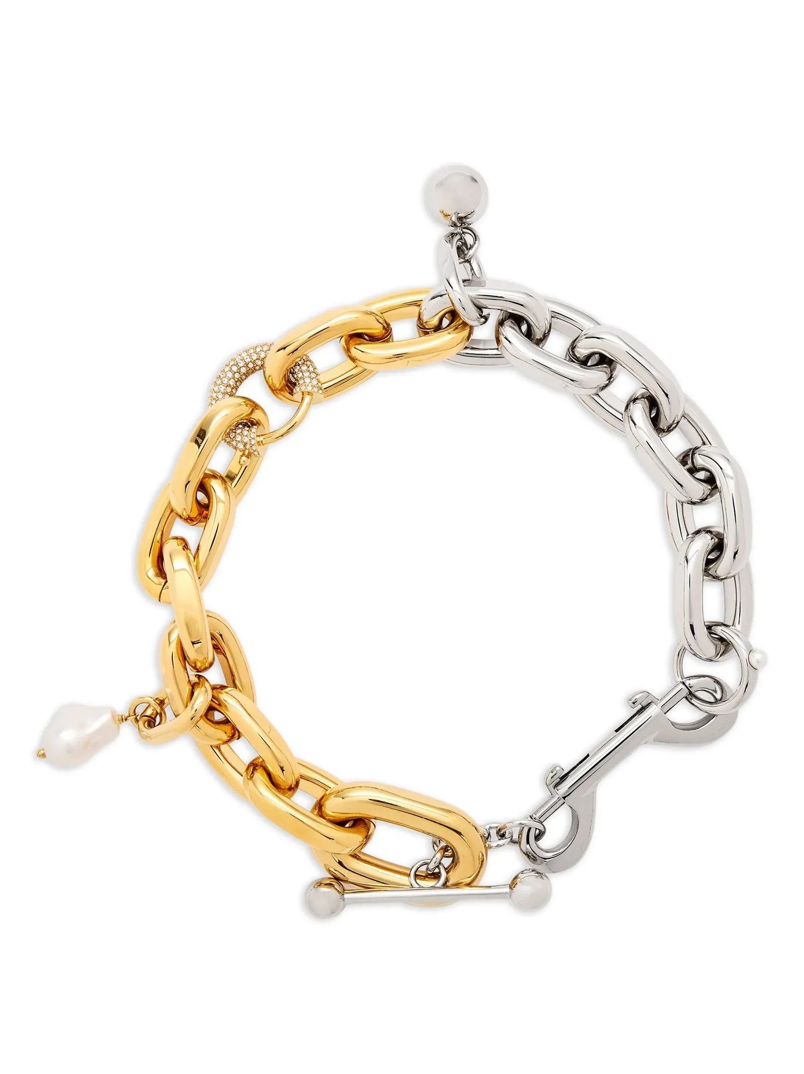 Paco Rabanne Multicolor Brass Necklace - One Size