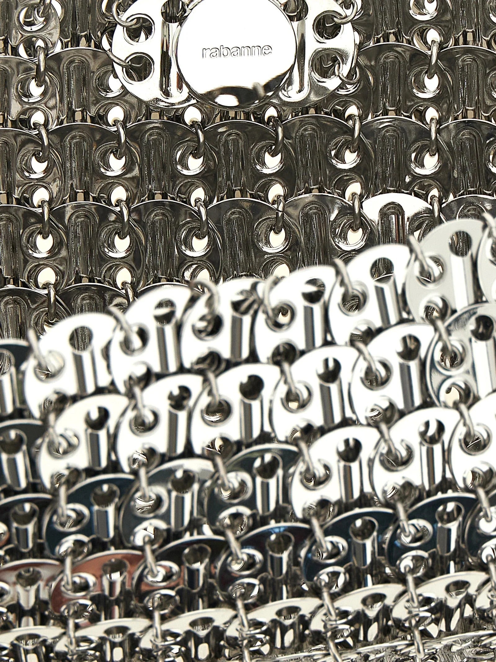 Paco Rabanne Silver Brass Clutch Bag