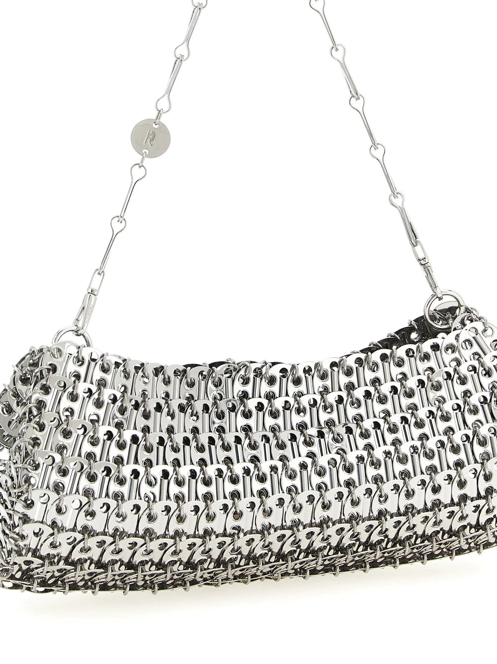 Paco Rabanne Silver Brass Clutch Bag