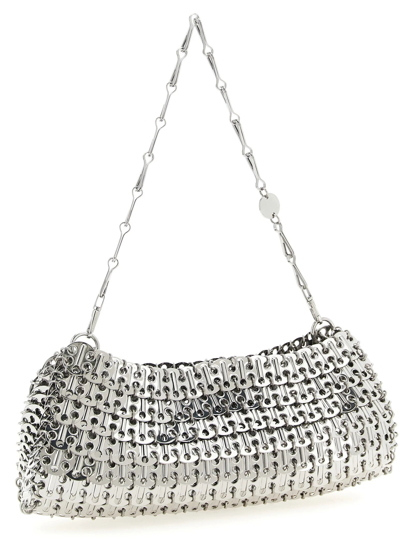 Paco Rabanne Silver Brass Clutch Bag
