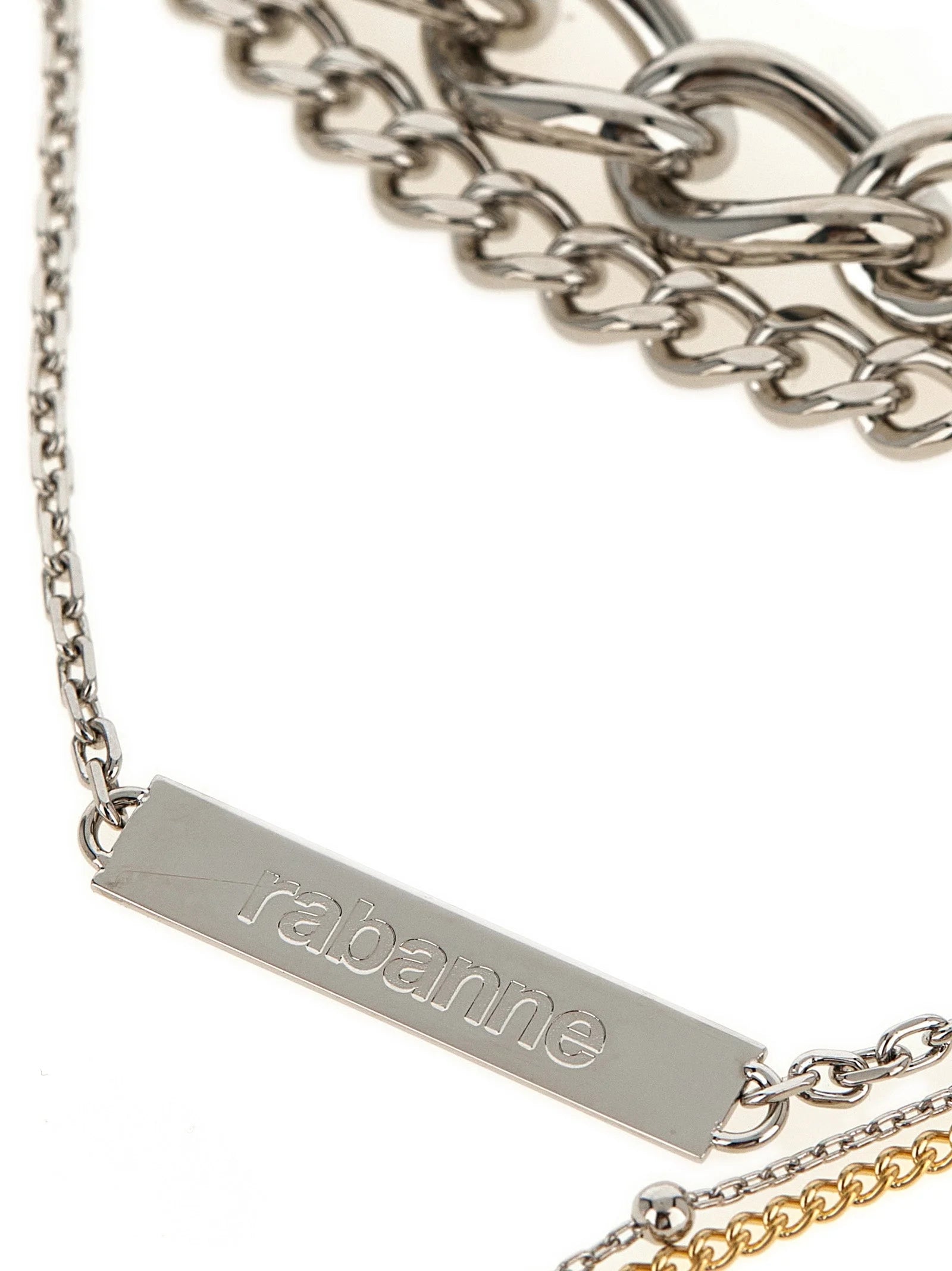 Paco Rabanne Silver Brass Necklace - One Size