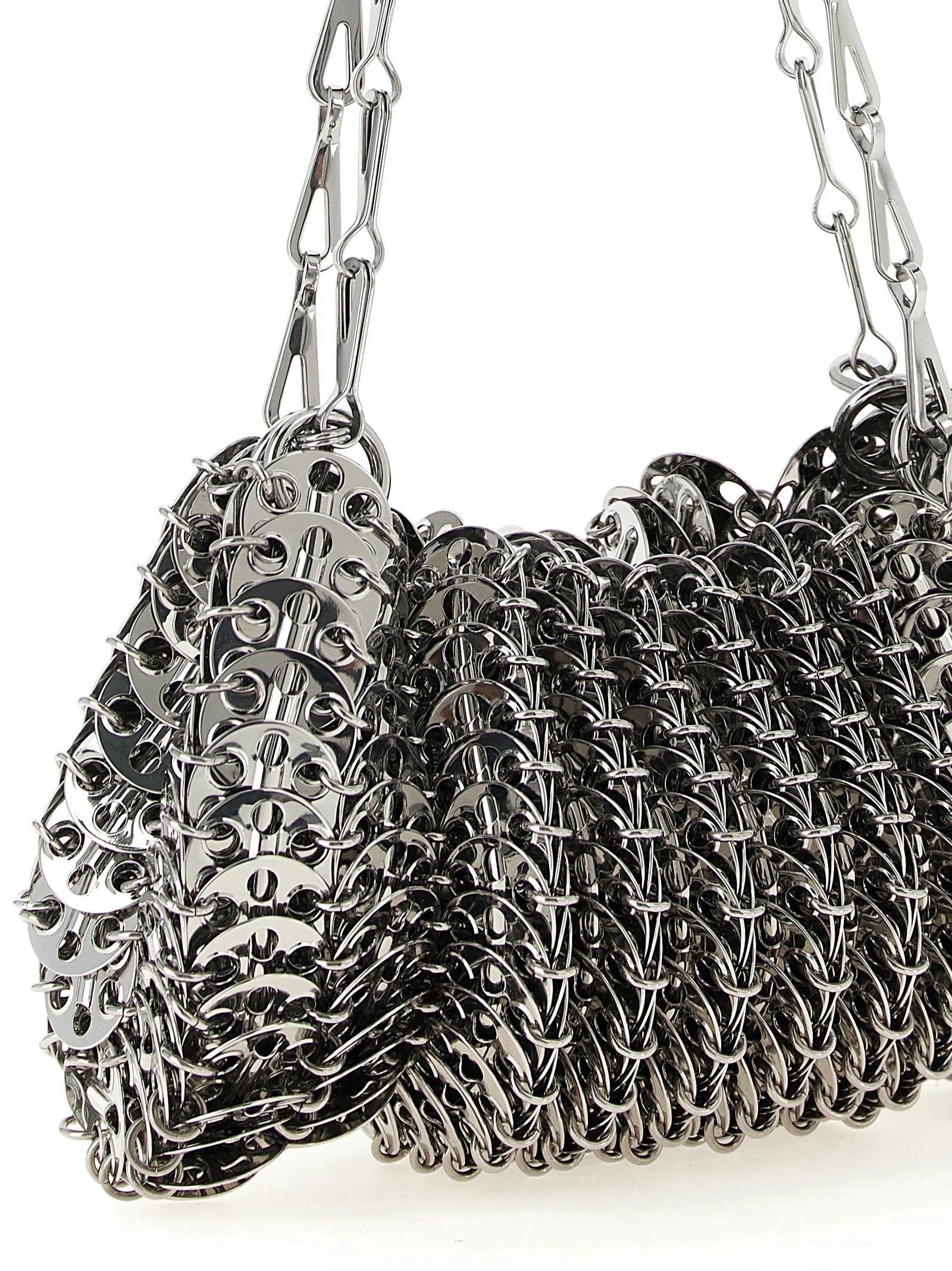 Paco Rabanne Silver Stainless Steel Shoulder Bag