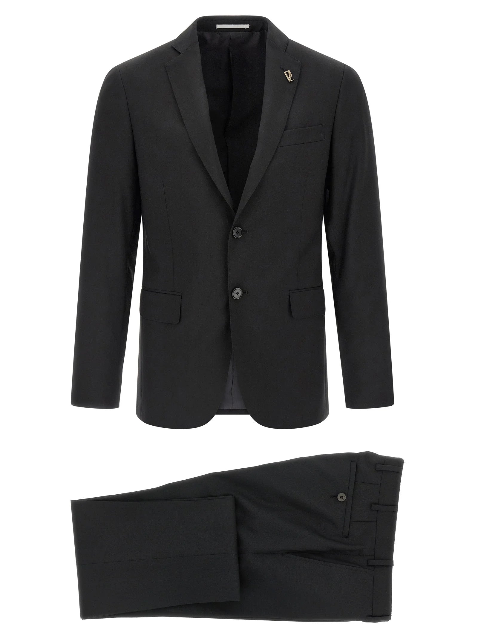 Pal Zileri Black Wool Two-Piece Suit