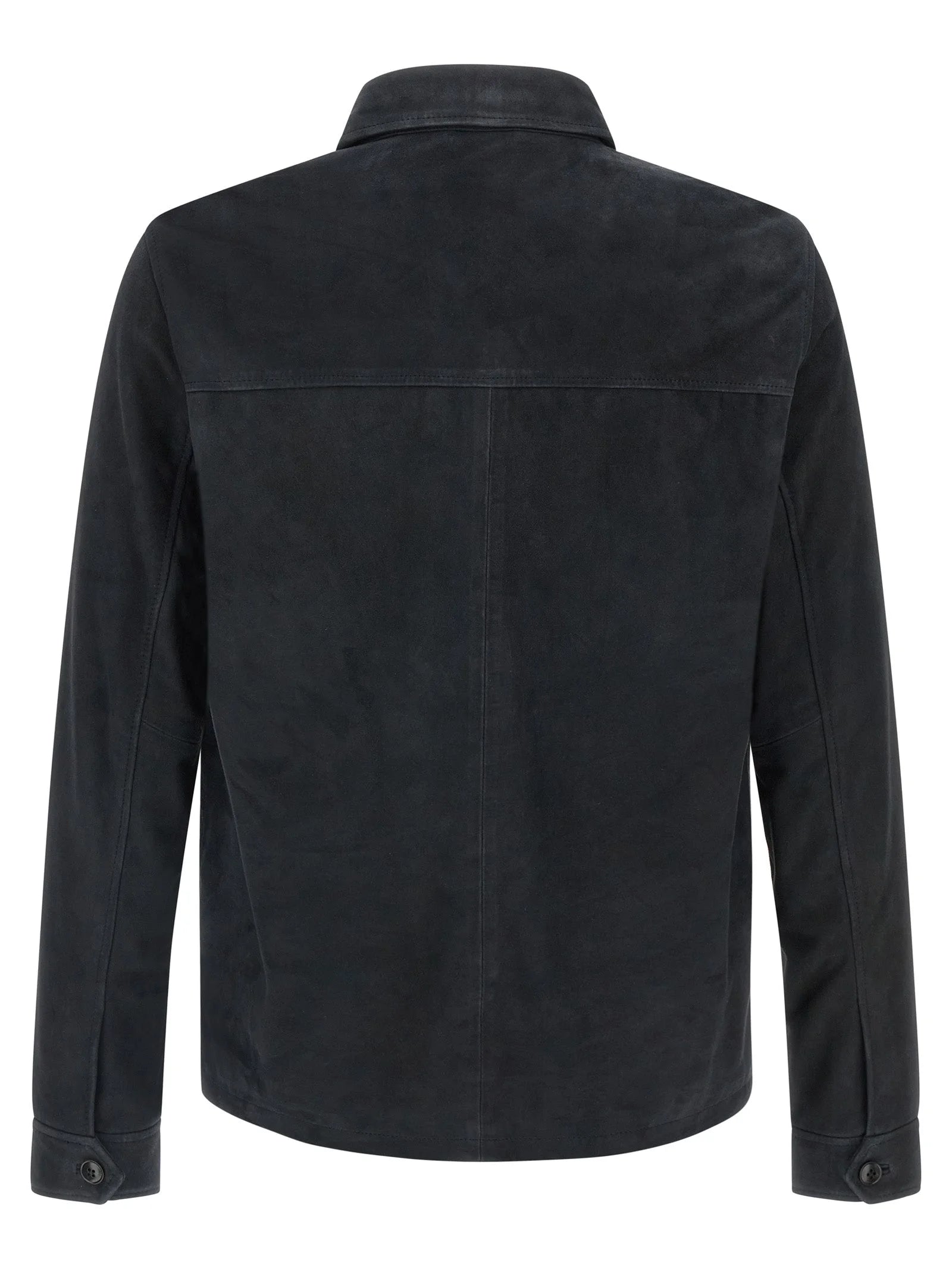 Pal Zileri Blue Leather Leather Jacket