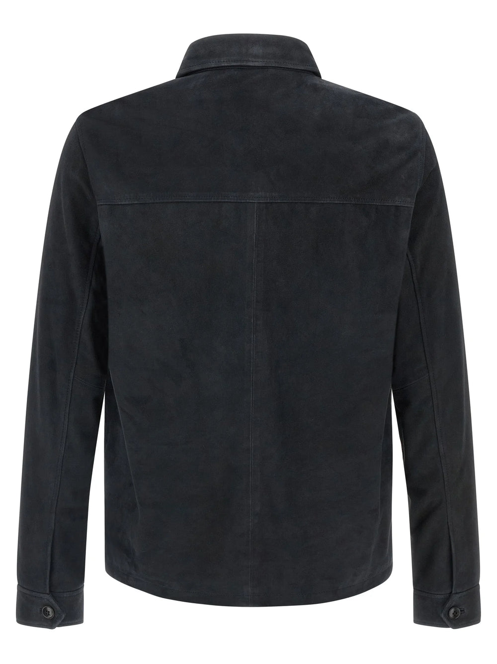 Pal Zileri Blue Leather Leather Jacket