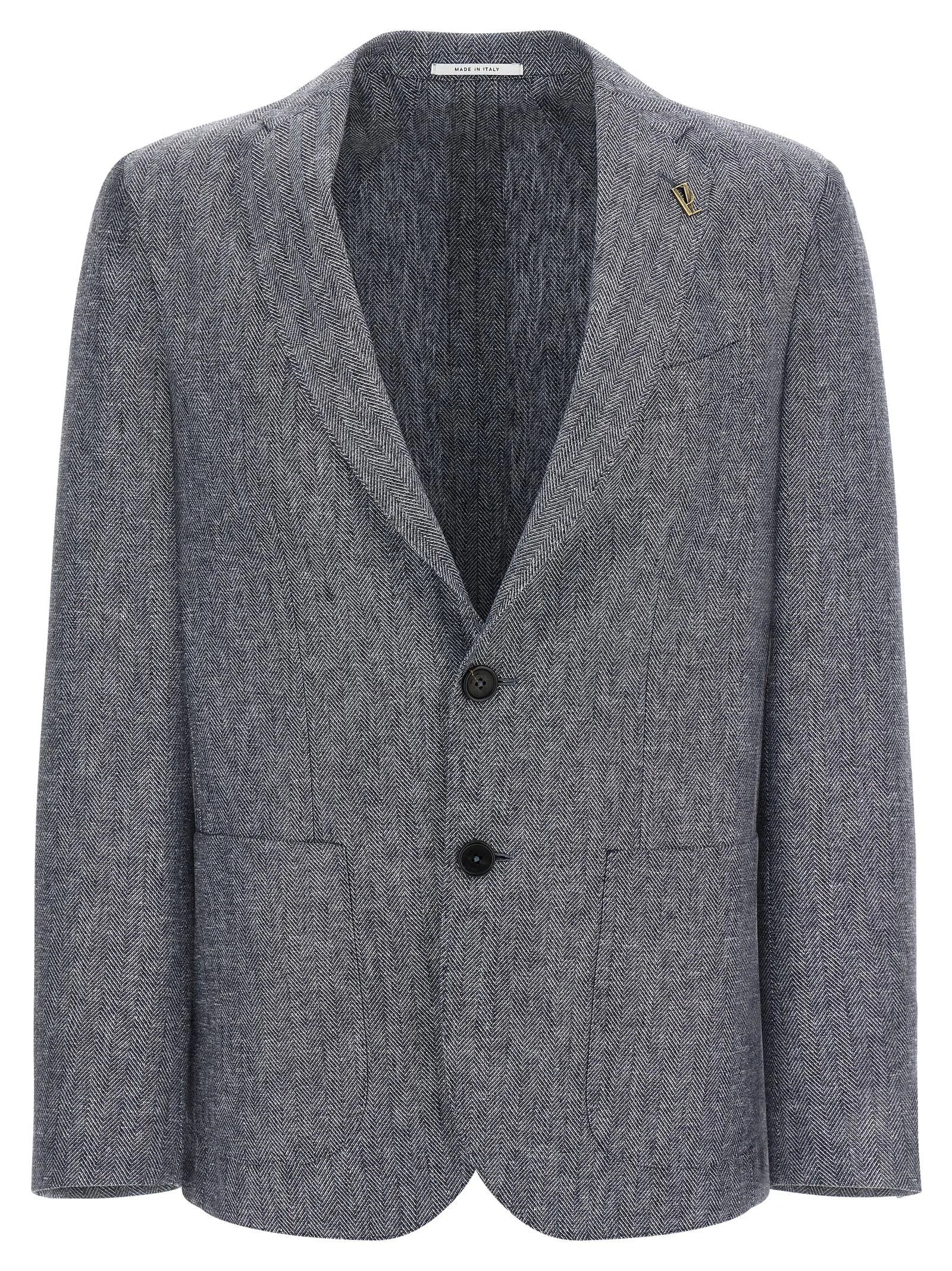 Pal Zileri Blue Linen Blazer