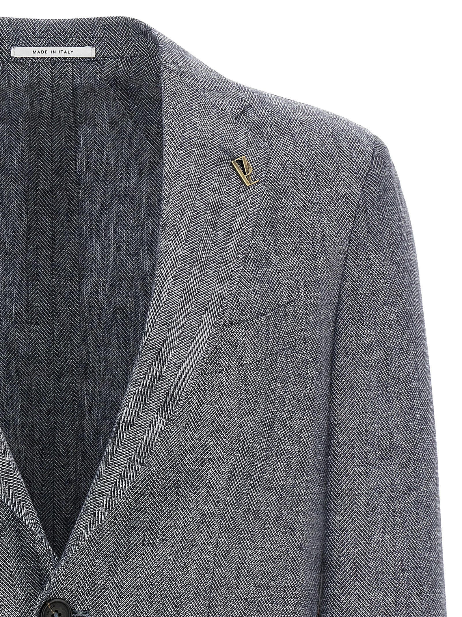 Pal Zileri Blue Linen Blazer