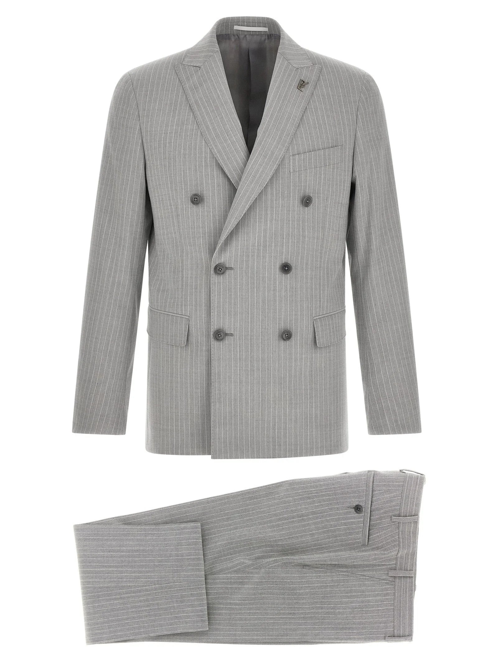 Pal Zileri Gray Polyester Two-Piece Suit