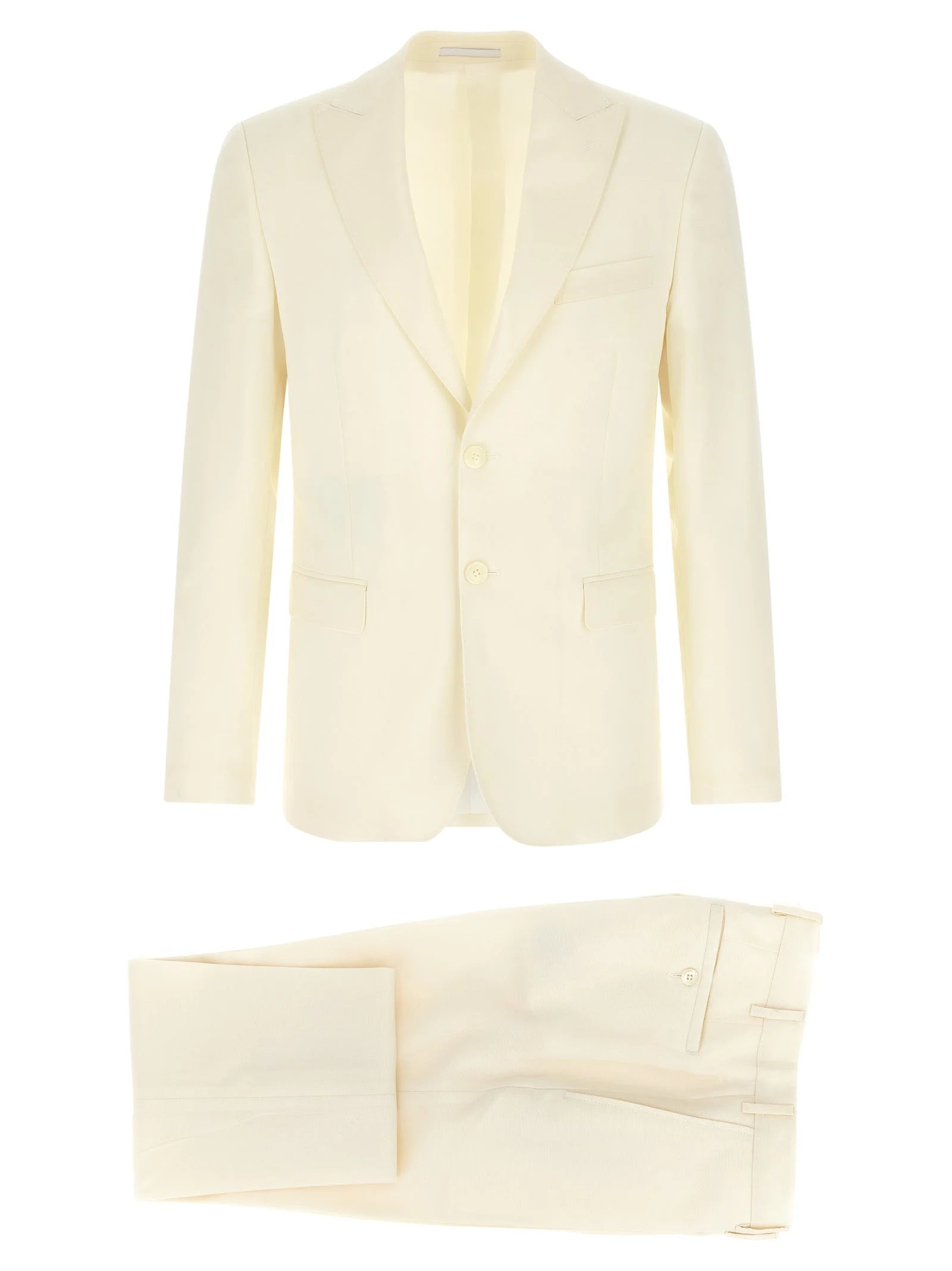 Pal Zileri White Wool Two-Piece Suit