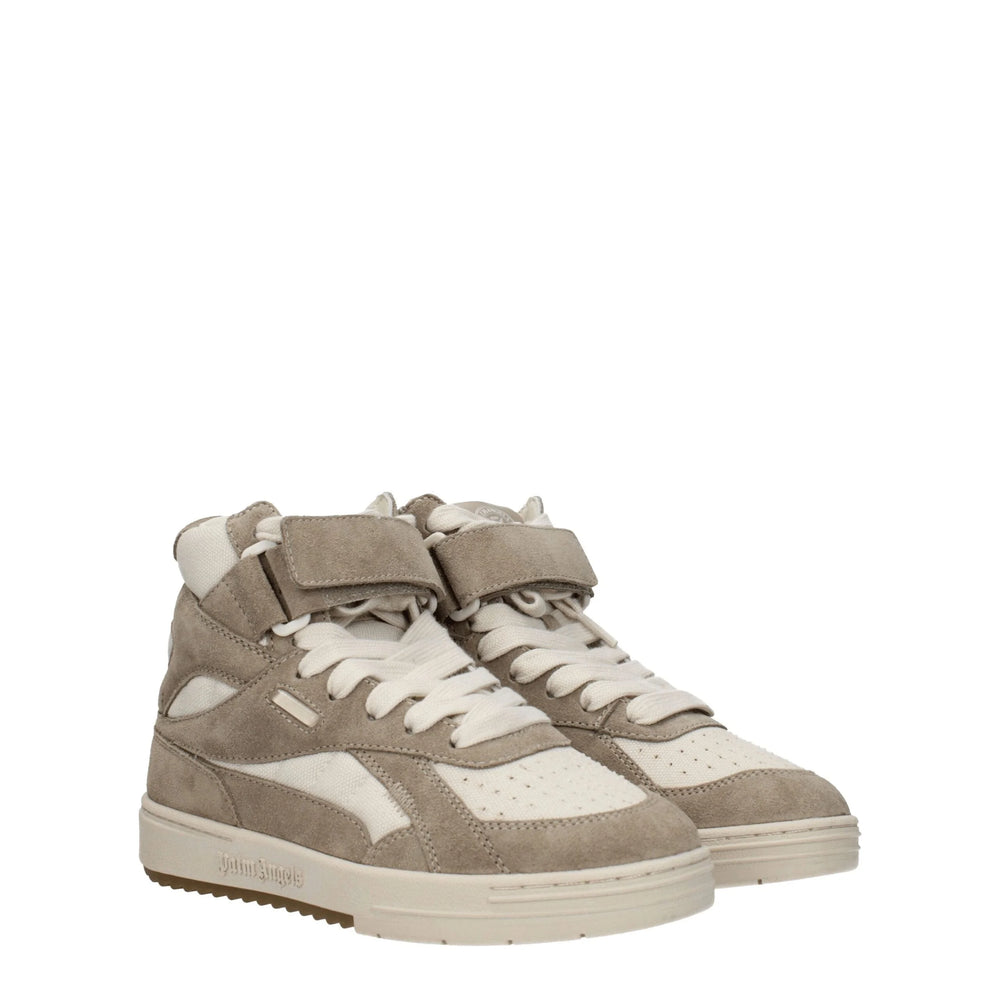 Palm Angels Beige Leather High Tops - Sneakers