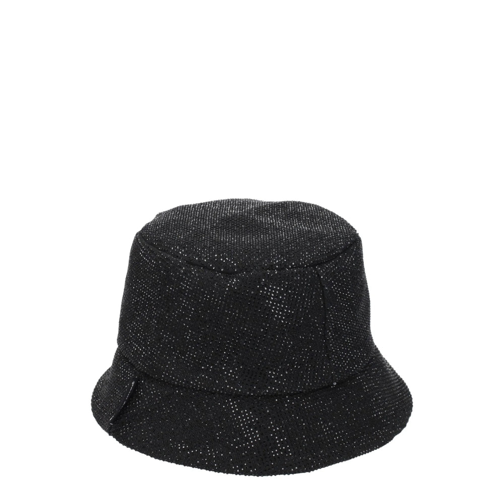 Palm Angels Black Cotton Bucket Hats - UNI