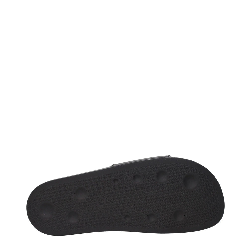 Palm Angels Black Cotton Slippers Sandals - EU40/US7