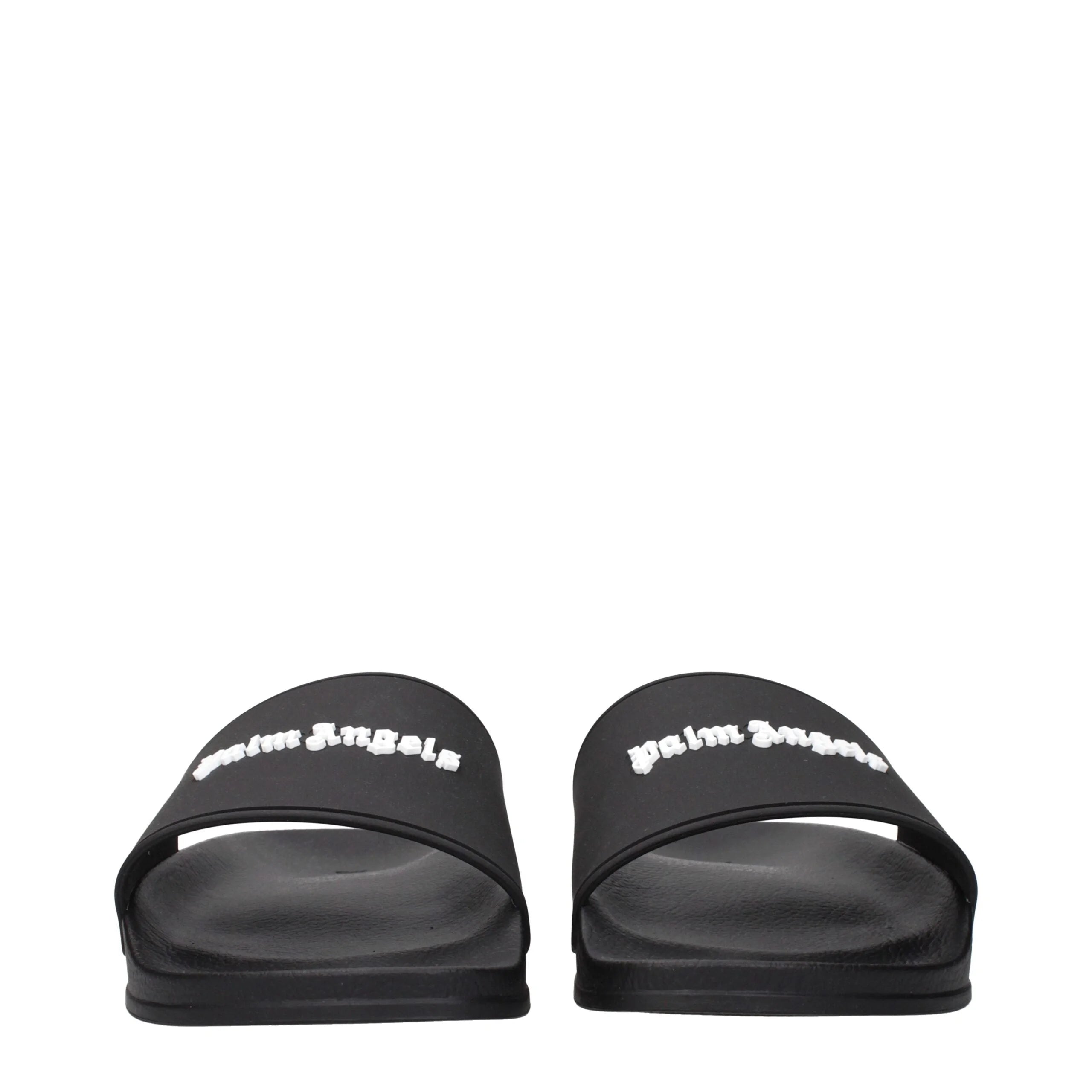 Palm Angels Black Cotton Slippers Sandals - EU40/US7