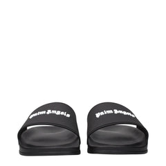 Palm Angels Black Cotton Slippers Sandals - EU40/US7