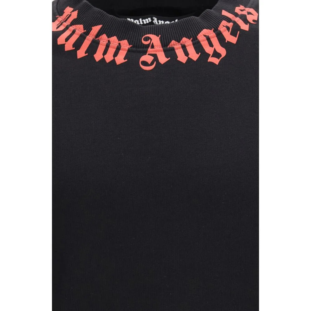 Polo en coton noir Palm Angels