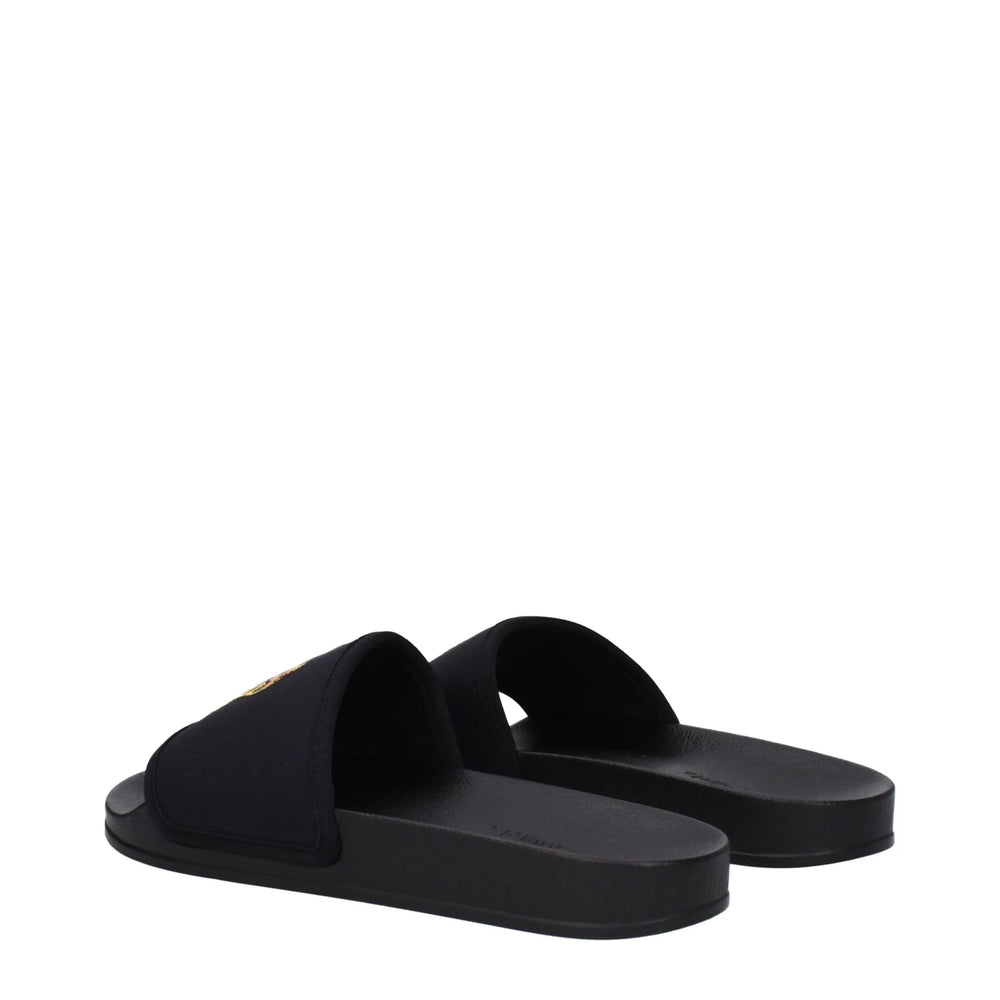 Palm Angels Black Fabric Slippers Sandals - EU40/US7