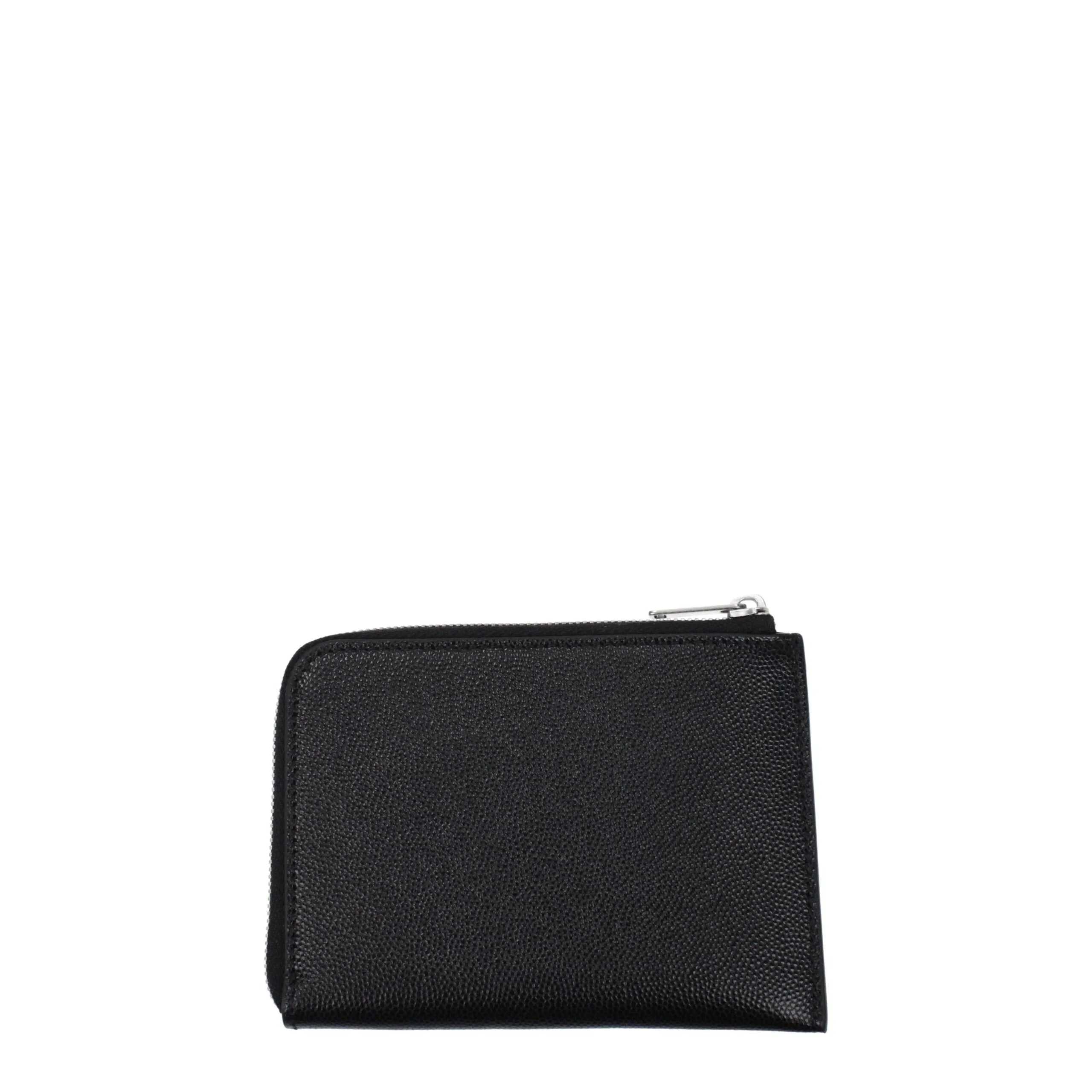 Palm Angels Black Leather Cardholders