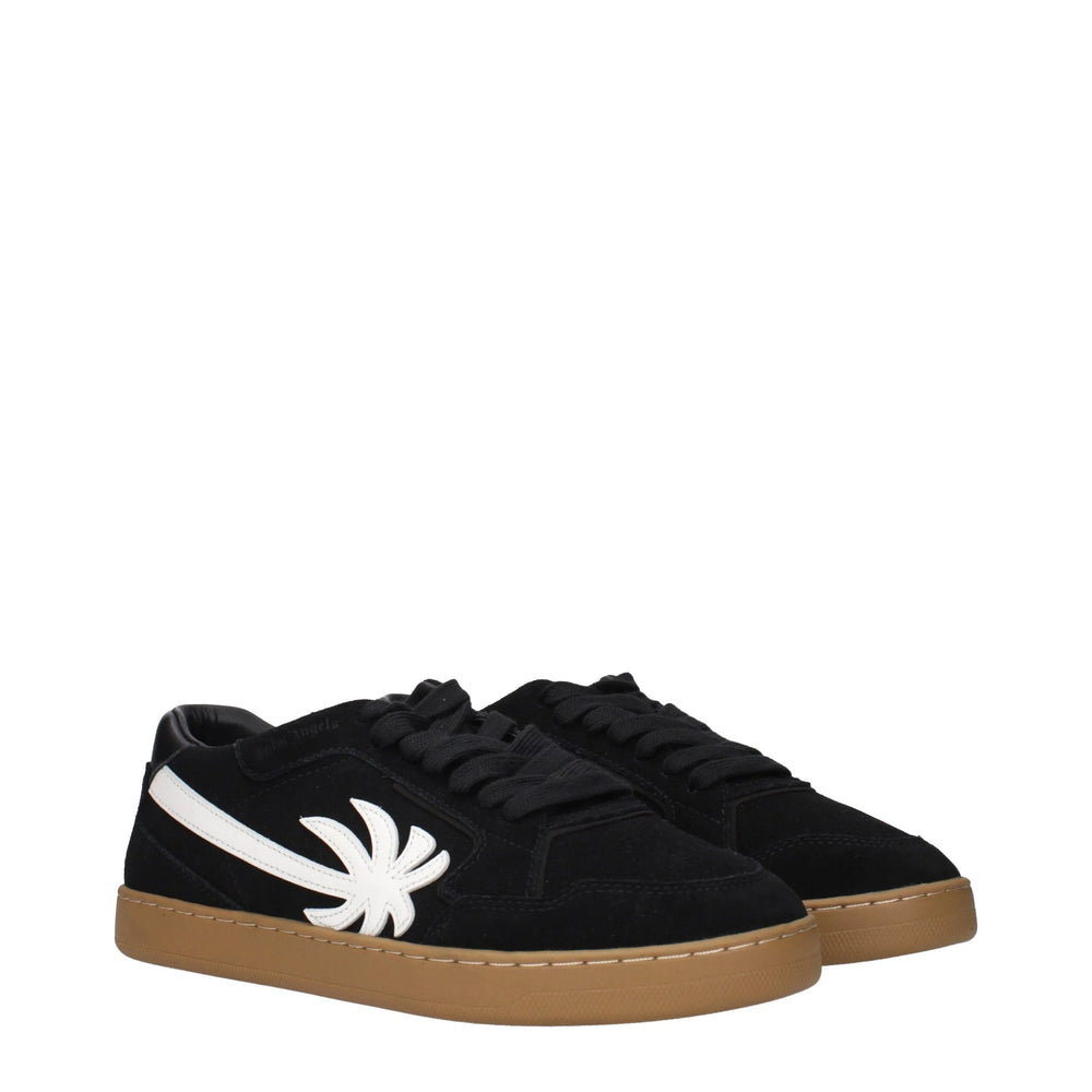 Palm Angels : Baskets basses en cuir noir - EU40/US7