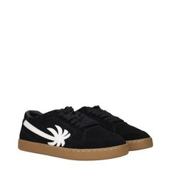 Palm Angels : Baskets basses en cuir noir - EU40/US7