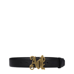 Palm Angels Black Leather Regular Belts - 70 cm / 28 Inches