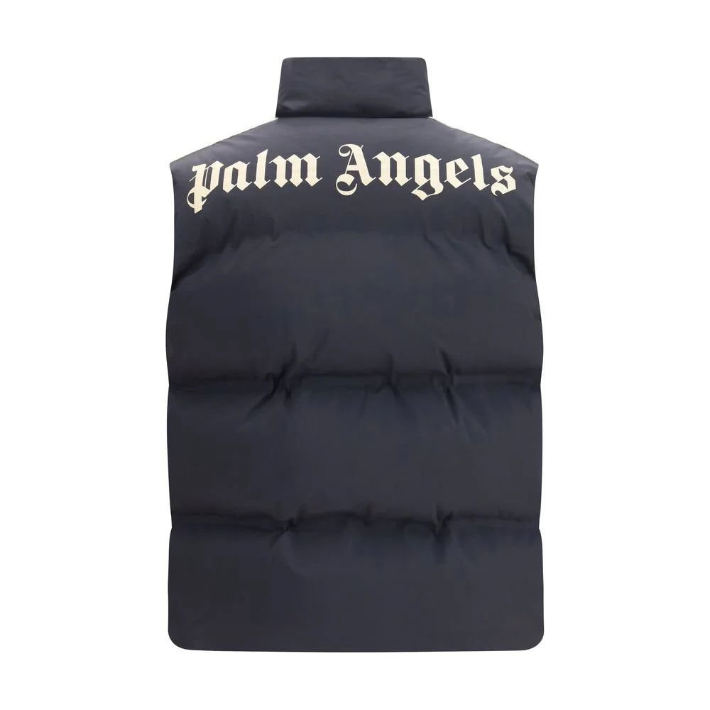 Palm Angels Schwarze Polyamid-Jacke ohne Ärmel