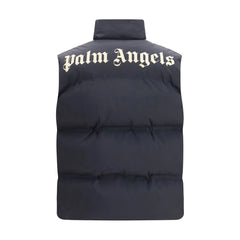 Palm Angels Schwarze Polyamid-Jacke ohne Ärmel