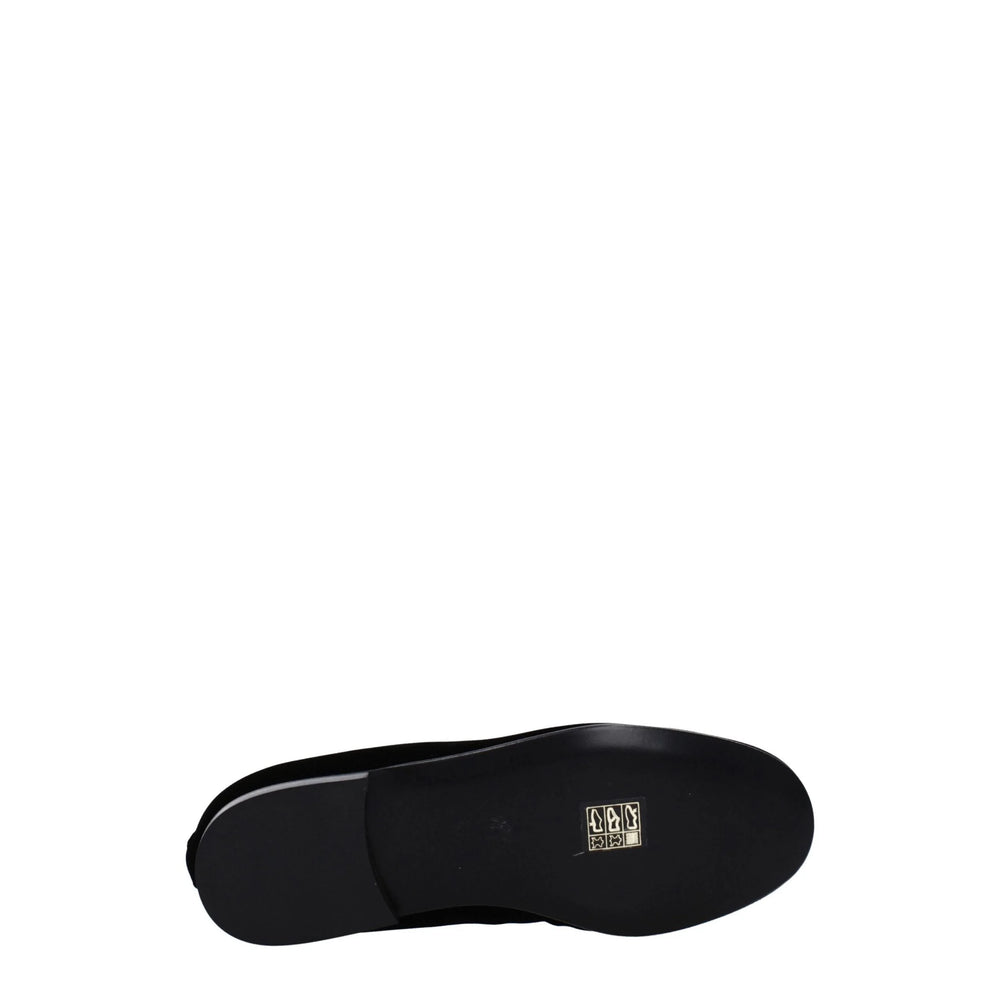 Palm Angels Black Velvet Slip-On Loafers - Flats