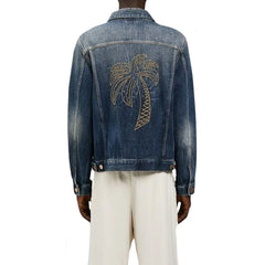 Palm Angels Blue Cotton Denim Jacket - L